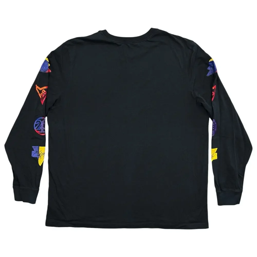 Air Jordan Men’s 2XL Speed To Market 23 Black Long Sleeve Rainbow Graphics